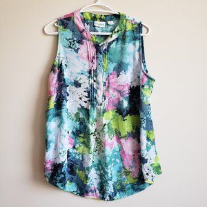 ♕ 2/$10 LIZ CLAIBORNE Multicolored Sleeveless Top